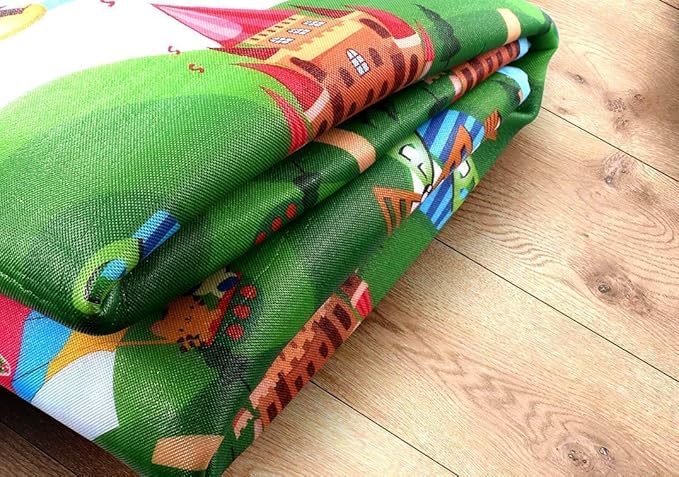 Waterproof Double Side Playmat for Babies Crawling Mat for Kids (Large Size Random Print) with Zip Bag (120 cm x 180cm) (6 feet *4feet)