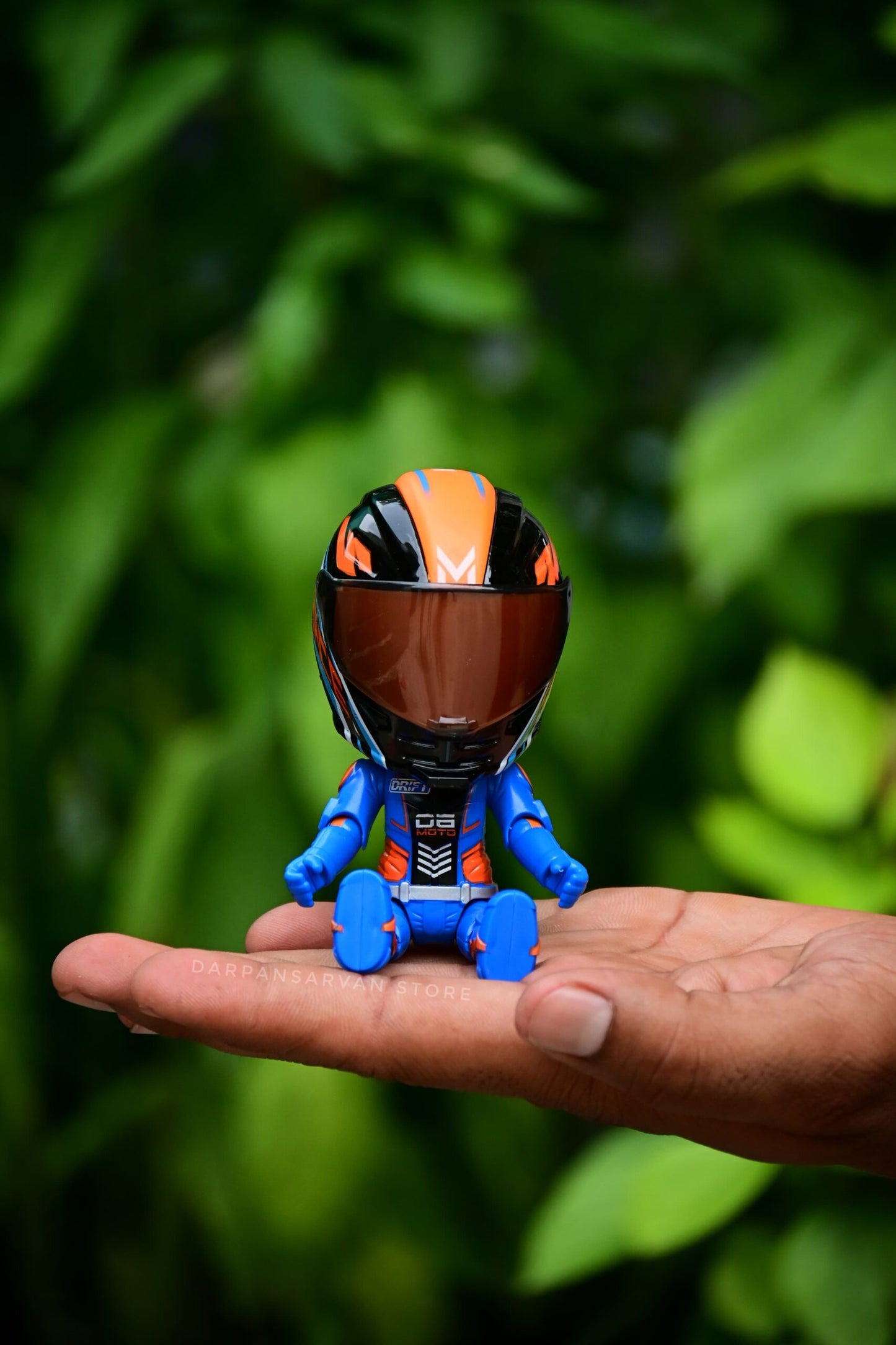 2-in-1 Transforming Helmet Toy | Die-Cast Metal Racer Mini Figure | Motorcycle Action Collectible (Helmet Rider) (Without Bike)-Any 1