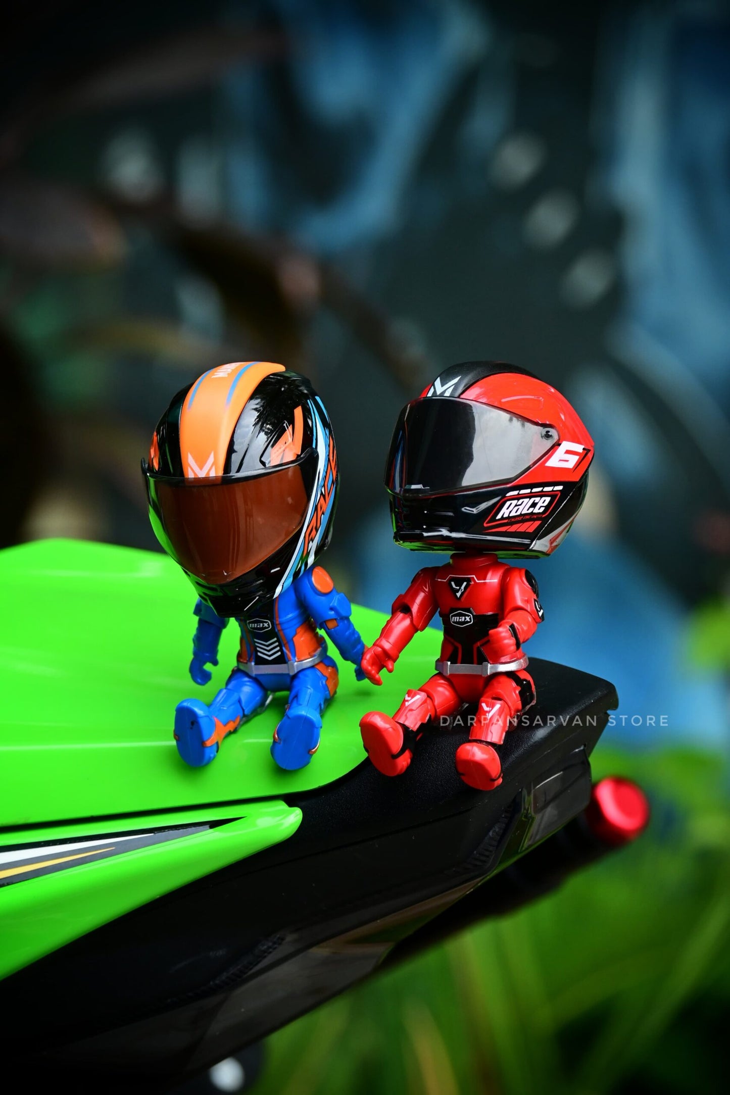2-in-1 Transforming Helmet Toy | Die-Cast Metal Racer Mini Figure | Motorcycle Action Collectible (Helmet Rider) (Without Bike)-Any 1