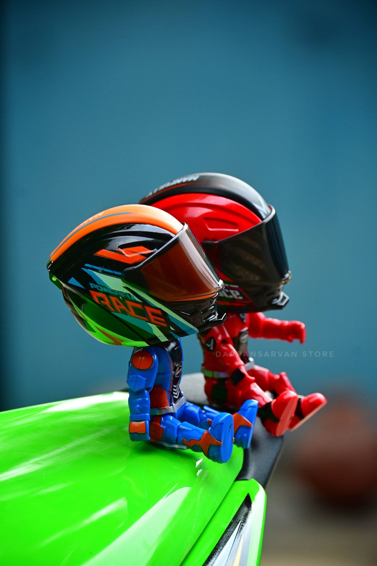 2-in-1 Transforming Helmet Toy | Die-Cast Metal Racer Mini Figure | Motorcycle Action Collectible (Helmet Rider) (Without Bike)-Any 1