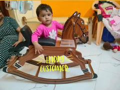 Colourful Kids Artistic Rocking Horse - Brown (No cash on Delivery)