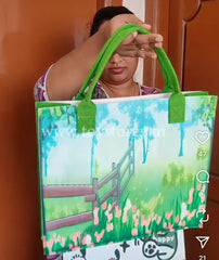 Premium Fabric Washable Tote Bag Random Design