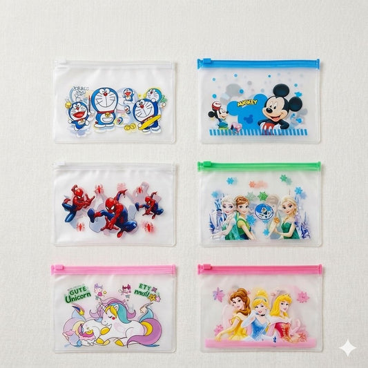 Cartoon Folder for Kids Zipper Envelope pouch size A5 size - Any 1