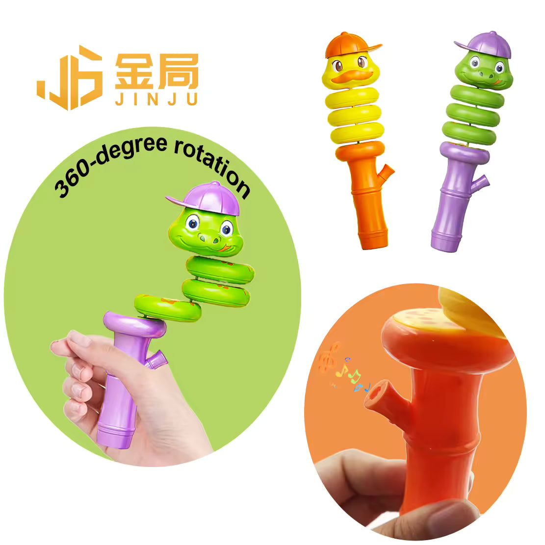 Whistle Spinning Snake Toy, 360 Rotating, Balance & Force Control, Fidget Toy for Kids -  Balancing Toy