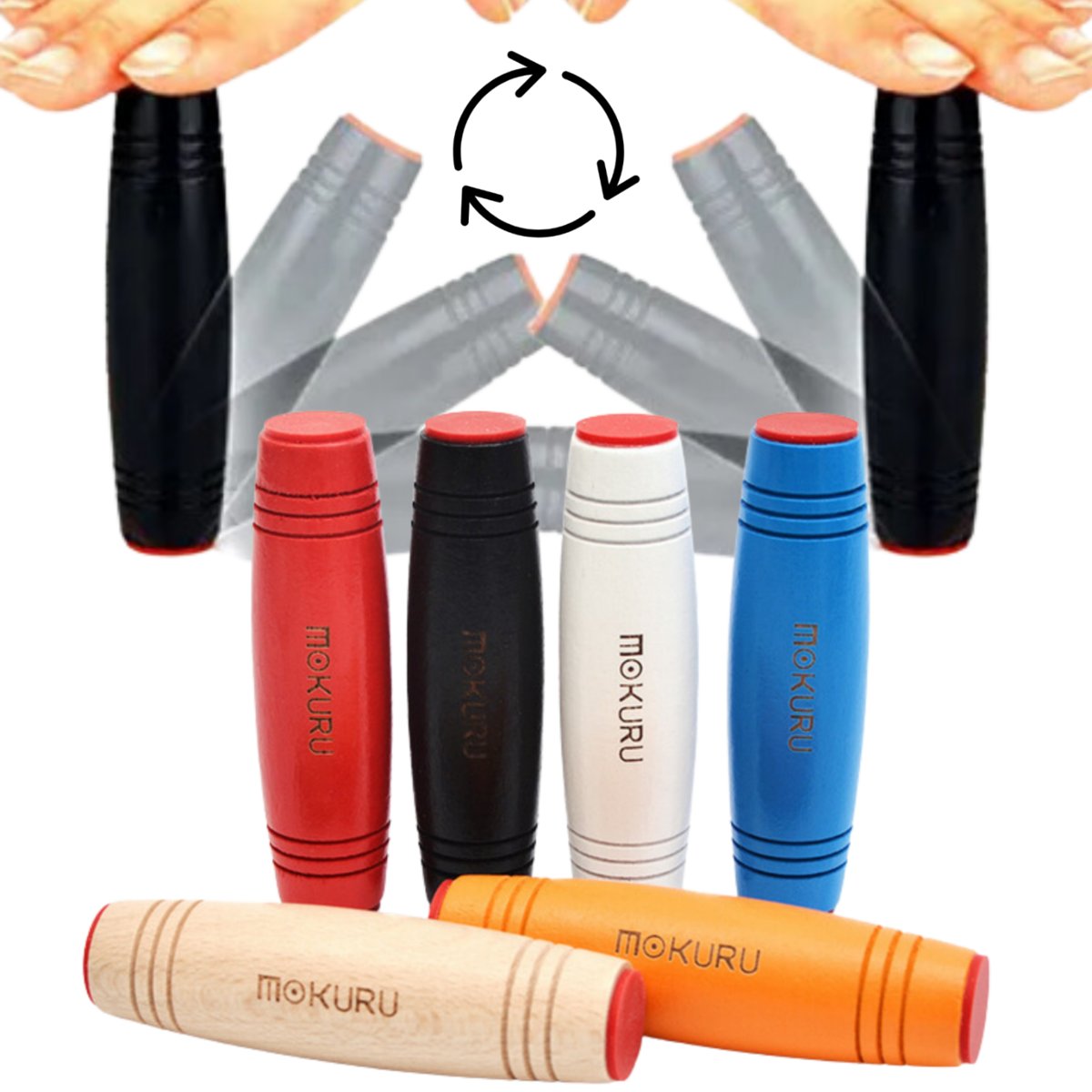 Wooden Mokuru Game - Fidget Amazing Desktop Toy - pack of 1 piece