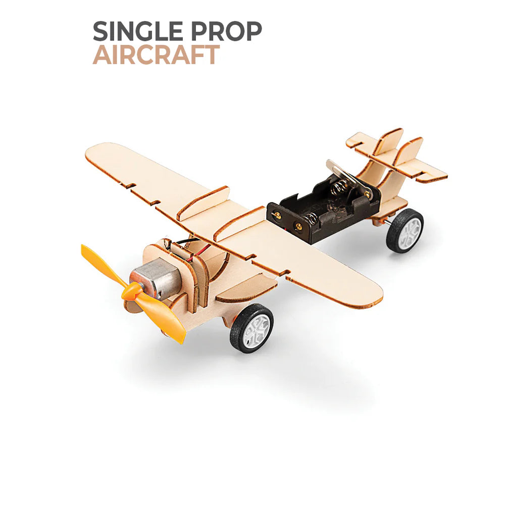 Wood STEM Single Propeller Aircraft - DIY