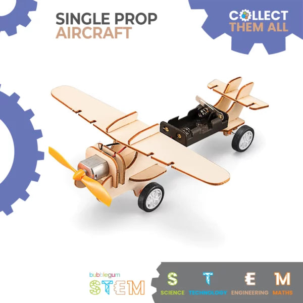 Wood STEM Single Propeller Aircraft - DIY