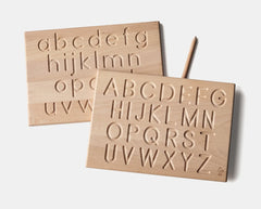 Wooden 2 in 1 Tracing board combo - Double sided Capital ABCD &amp; Small abcd
