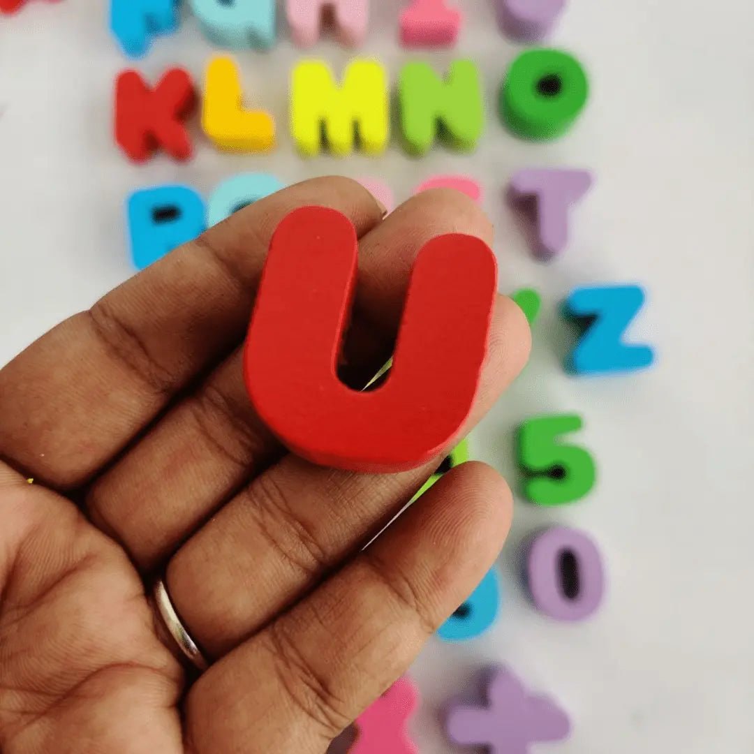 Wooden Alphanumeric Lacing - packet