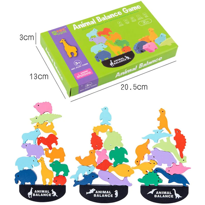Wooden Animal Balancing Game