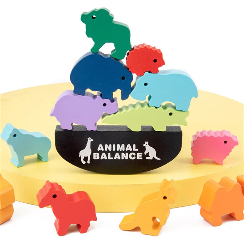 Wooden Animal Balancing Game