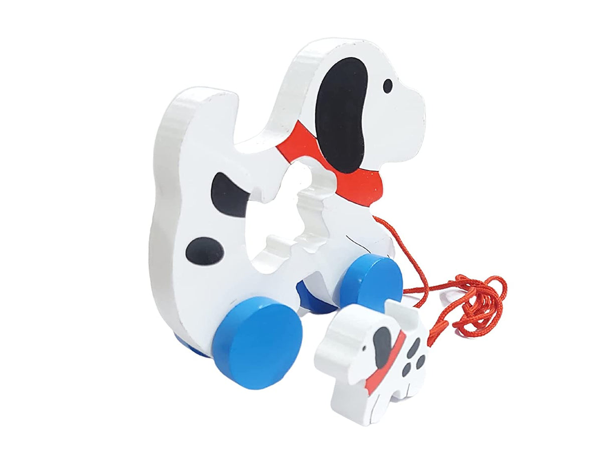 Wooden Baby Inside Pull Along - Puppy Dog