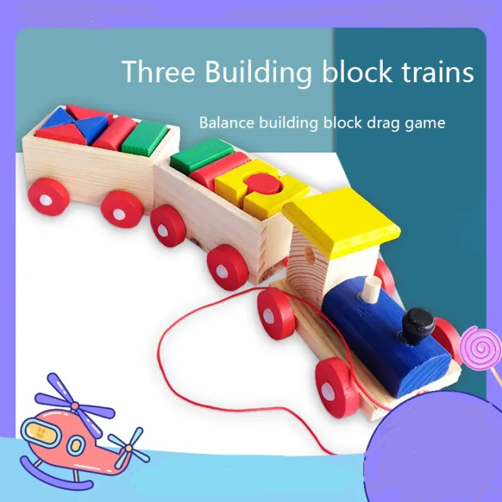 Wooden Building Blocks Train
