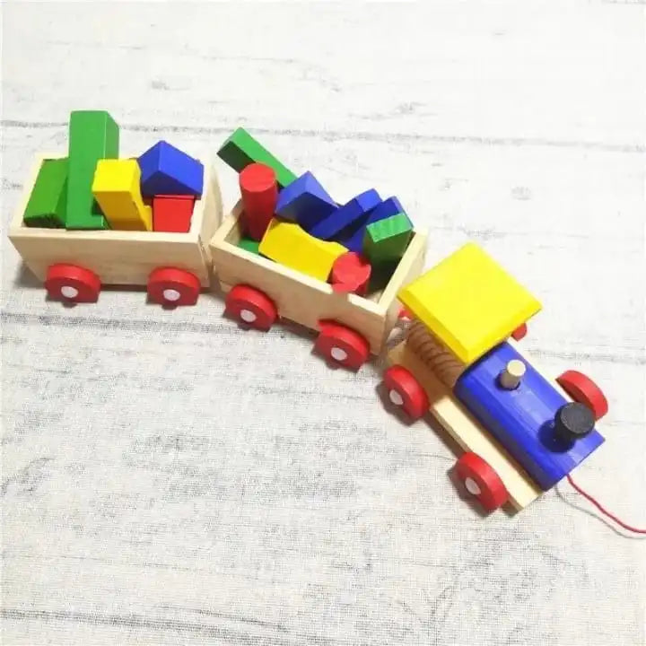 Wooden Building Blocks Train