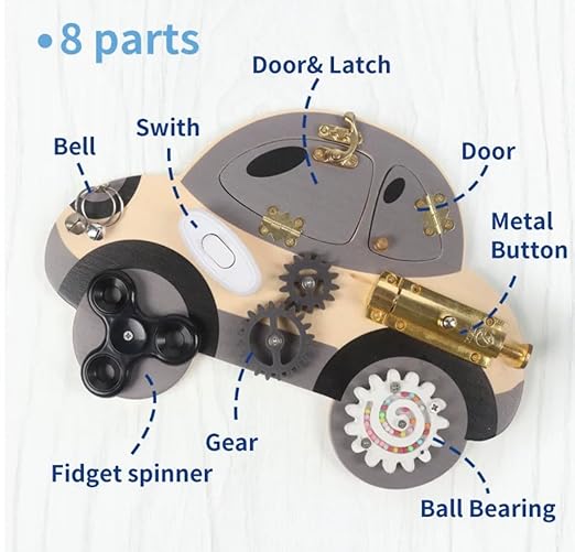 Wooden Busy Car Board Puzzle