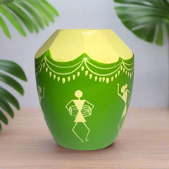 Wooden Carved Coconut Shape Penstand- Any 1 Random Colour