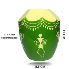 Wooden Carved Coconut Shape Penstand- Any 1 Random Colour