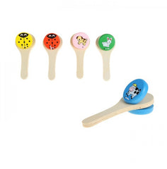 Wooden Clapper Handle Rattle small - castanet