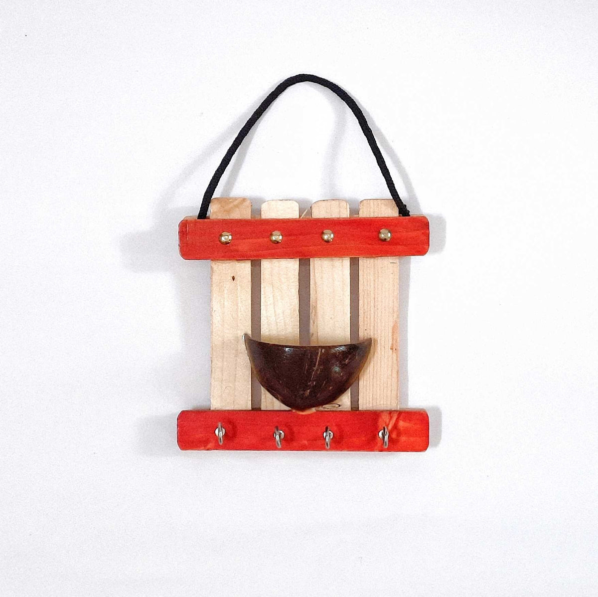 Wooden Coconut Shell Key Hanger -Any 1