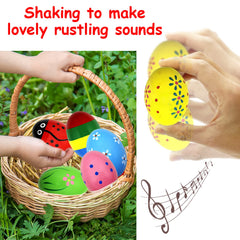 Wooden Colourful Egg Shaker Rattle For Babies - Any 1 Random