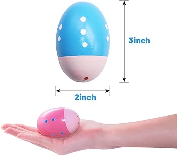 Wooden Colourful Egg Shaker Rattle For Babies - Any 1 Random
