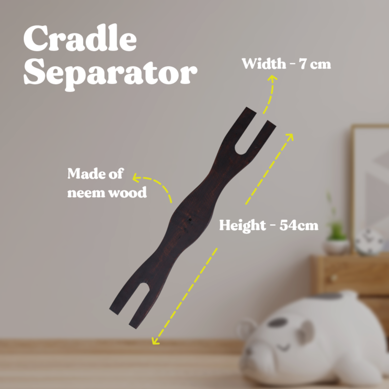 Wooden Cradle Seperator - Thottil kambu - Dark Brown