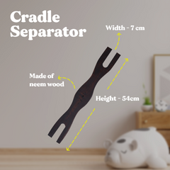 Wooden Cradle Seperator - Thottil kambu - Dark Brown