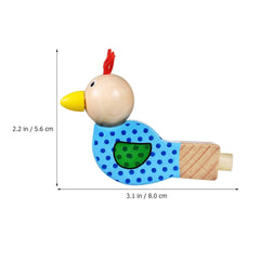 Wooden Cute Printed Bird Whistle - Any 1 Blue or Pink