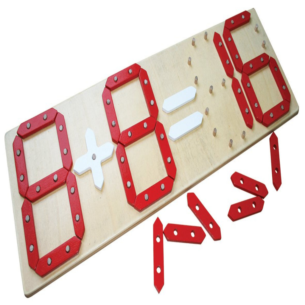 Wooden Digital Number Calculator Puzzle