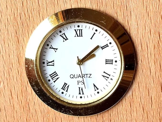Wooden Double Pen Stand with Clock
