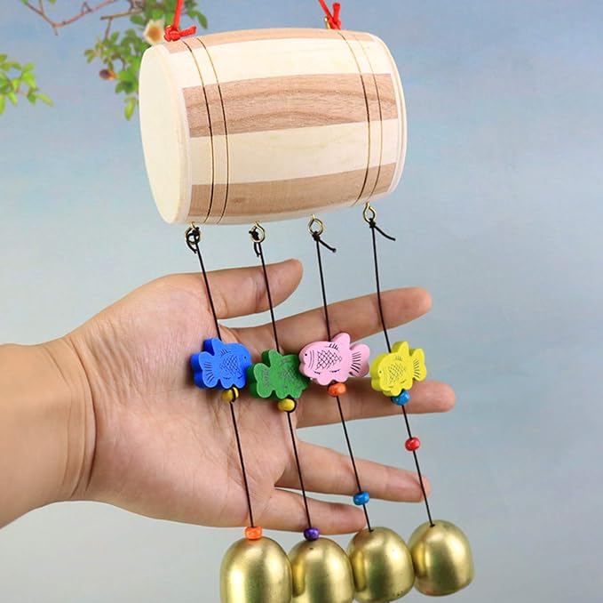 Wooden Drum Metal chime