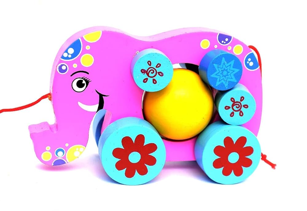 Wooden Elephant Ball Pull Along- Any 1