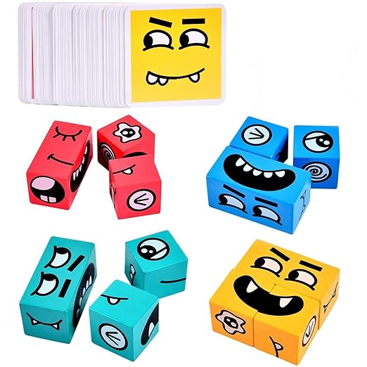 Wooden Face Change Cube Blocks pack