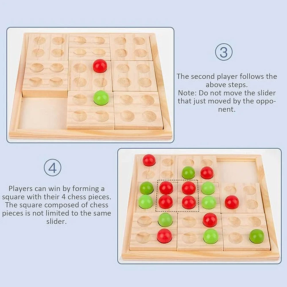 Wooden Fight Against the Quartet Game - Logical Thinking & Interactive