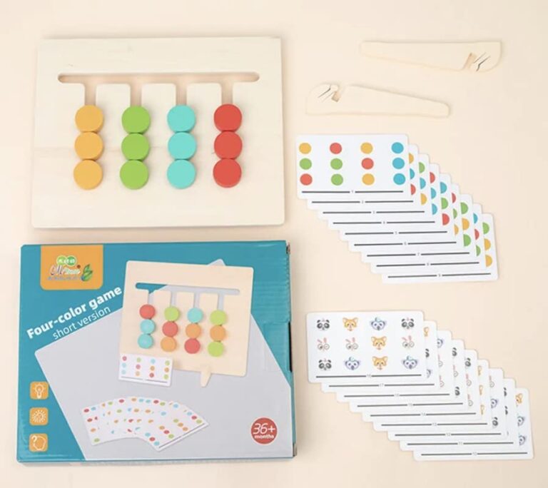 Wooden Four Color Matching Game - short Version