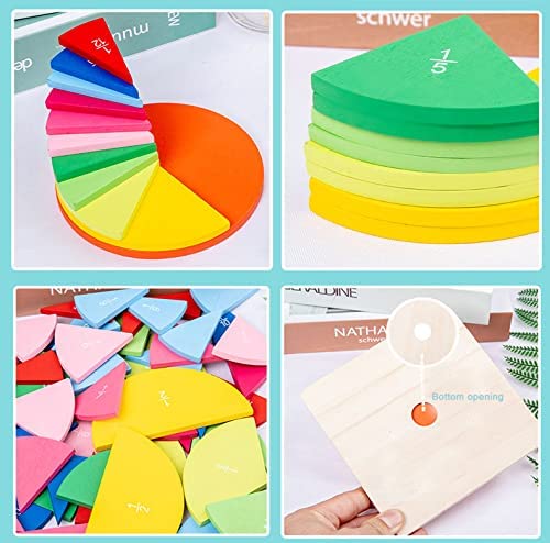 Wooden Fractions Mathematical Disk