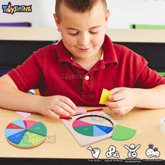 Wooden Fractions Mathematical Disk