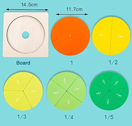 Wooden Fractions Mathematical Disk