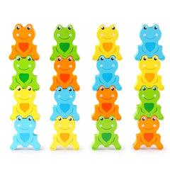 Wooden Frog Jenga Fishing Game