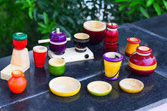 Wooden Gas Kitchen set with Mixer