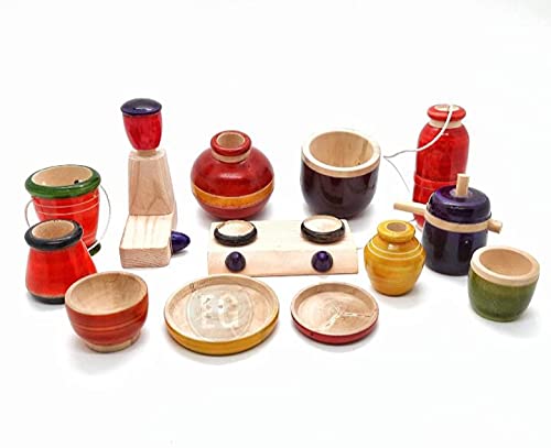 Wooden Gas Kitchen set with Mixer