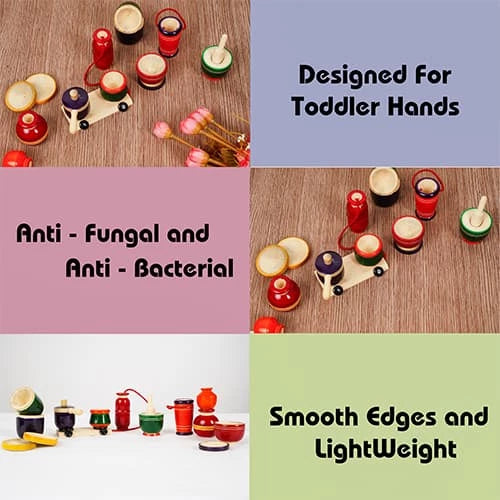 Wooden Gas Kitchen set with Mixer