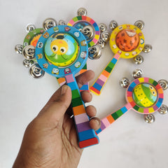 Wooden Globe Bell Rattle - pack of 1 small