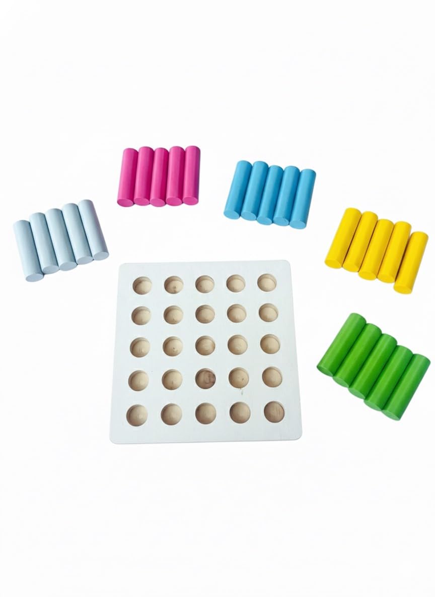 Wooden Inserted Cylindrical Body-Occupational Therapy Toy