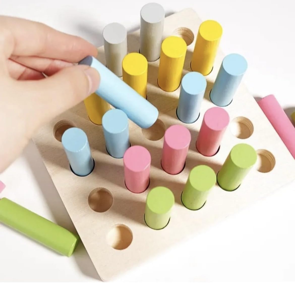 Wooden Inserted Cylindrical Body-Occupational Therapy Toy