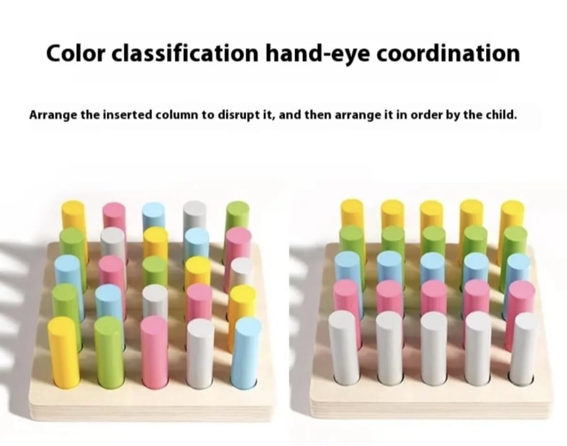 Wooden Inserted Cylindrical Body-Occupational Therapy Toy