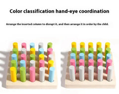 Wooden Inserted Cylindrical Body-Occupational Therapy Toy