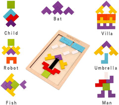 Wooden Intelligence Russian Blocks Puzzle - tanagram