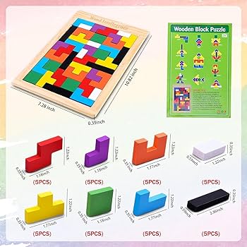 Wooden Intelligence Russian Blocks Puzzle - tanagram