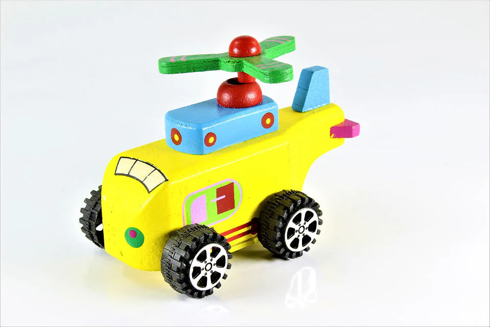 Wooden Key Helicopter Toy - Wind up Helicopter Pack of Any 1